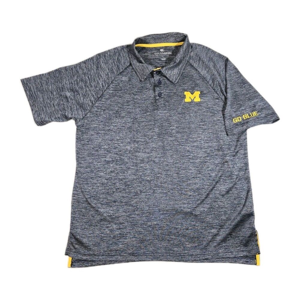 Mens Michigan Wolverines short sleeve polo Shirts Large Big Ten